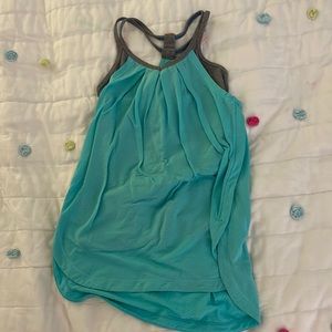 Ivivva teal and gray tank girls size 8